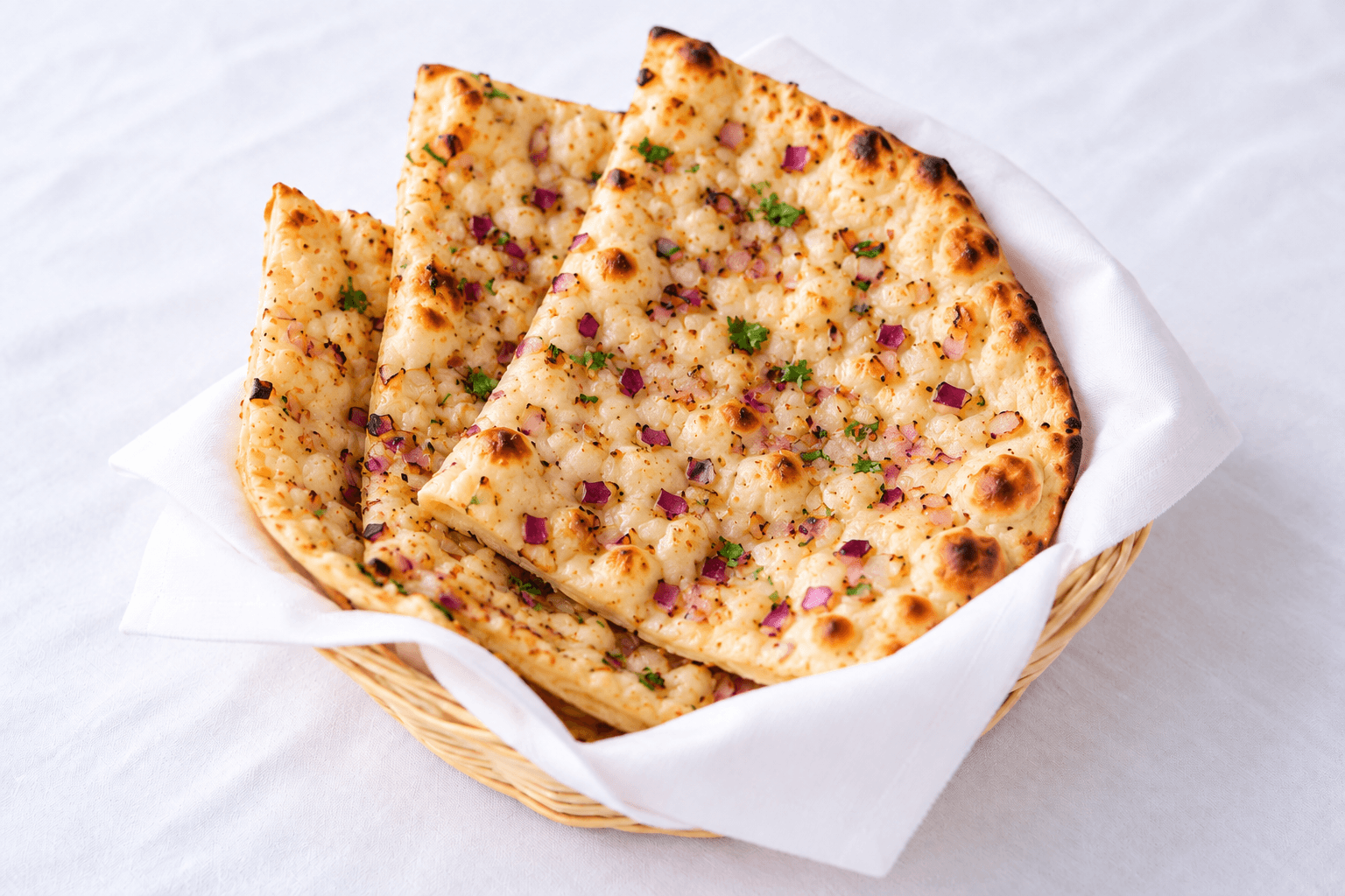 Onion Naan, served at India Oven Sacramento