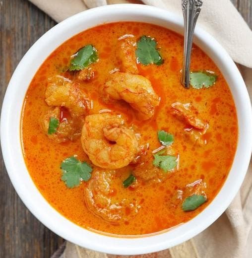 Shrimp Curry(no cream), served at India Oven Sacramento