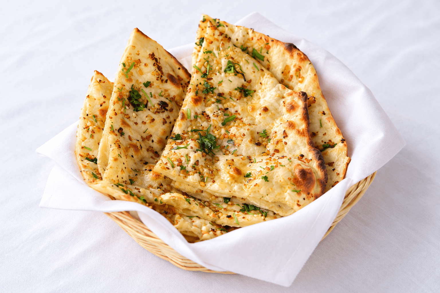 Garlic Naan, served at India Oven Sacramento
