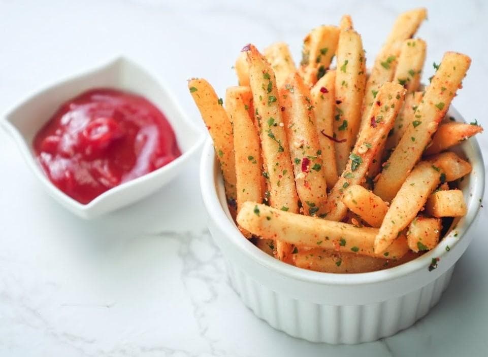 Masala Fries, served at India Oven Sacramento