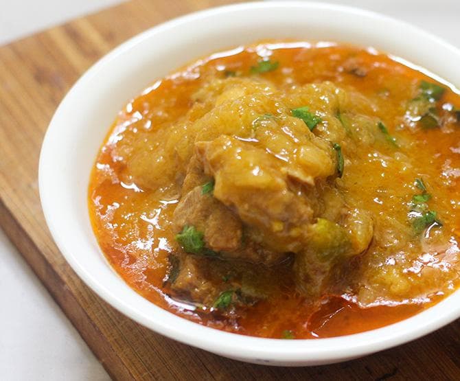 Mango Lamb, served at India Oven Sacramento