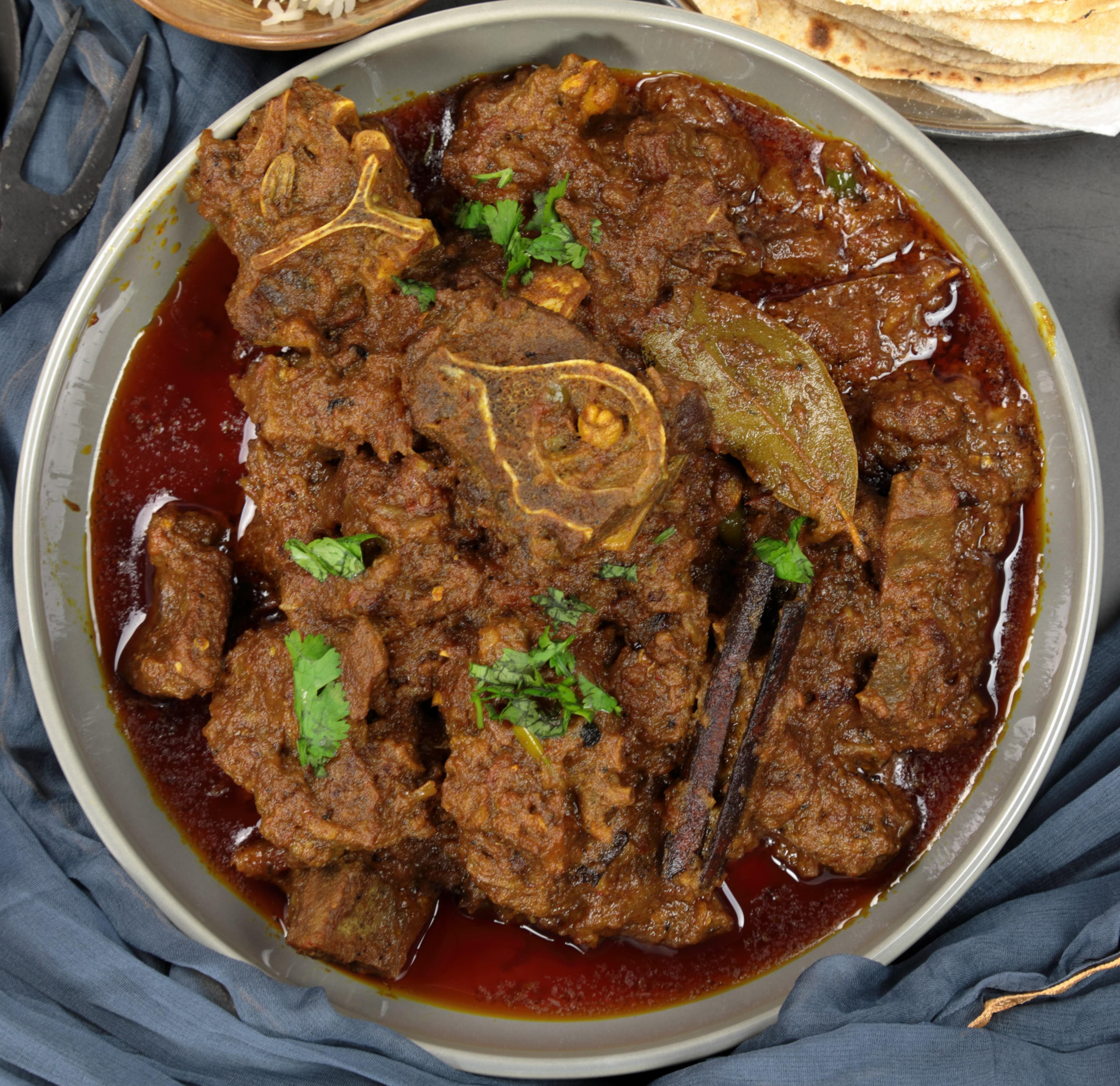 Punjabi Goat Curry, served at India Oven Sacramento