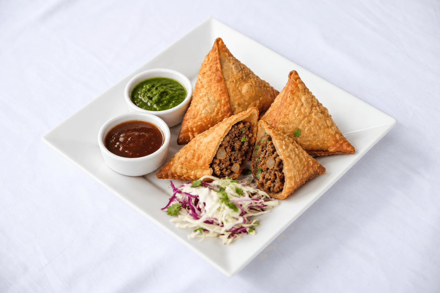 lamb samosa, served at India Oven Sacramento