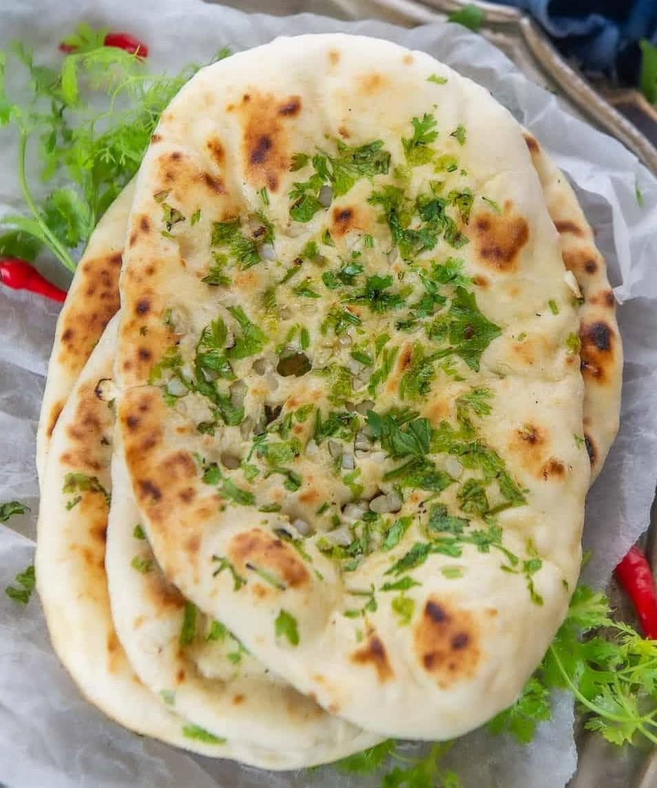 Garlic Naan, served at India Oven Sacramento