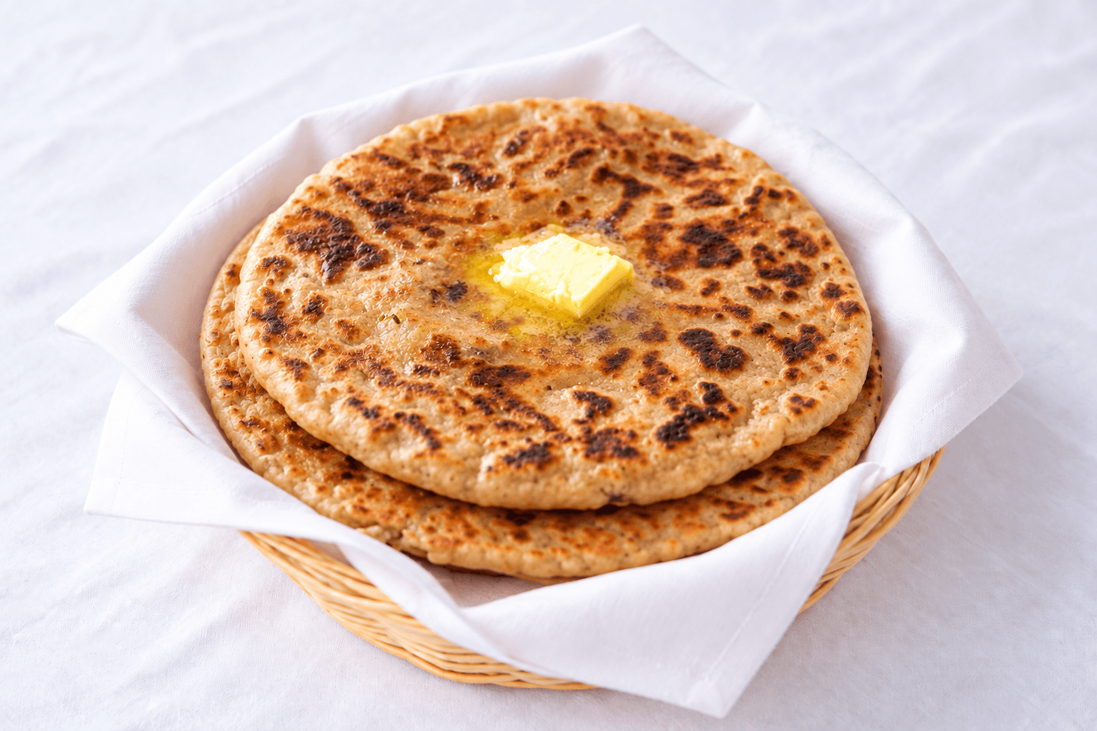 Aloo Paratha(raita), served at India Oven Sacramento