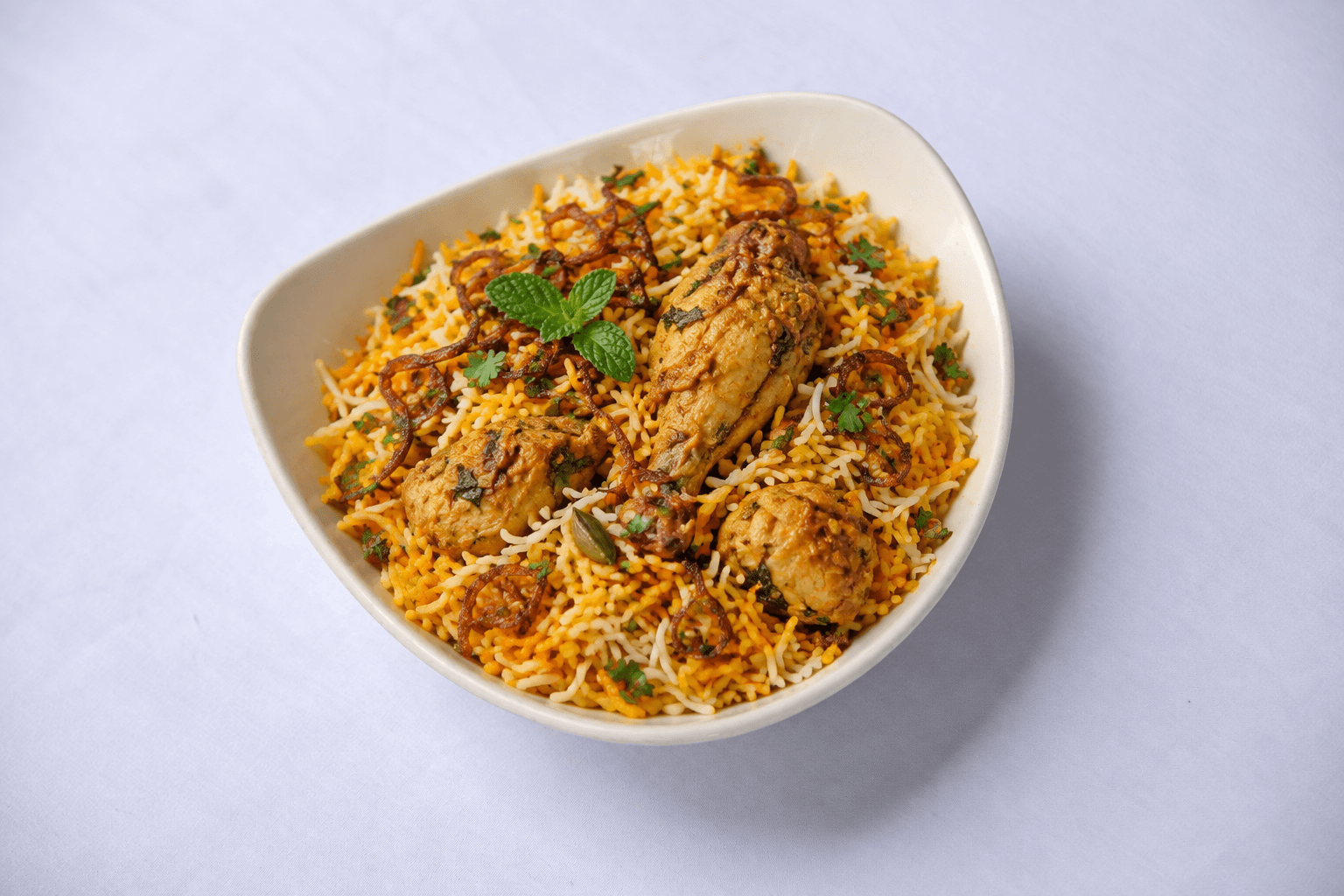 Hyderabadi Chicken Biryani, party tray catering selection at India Oven in Auburn