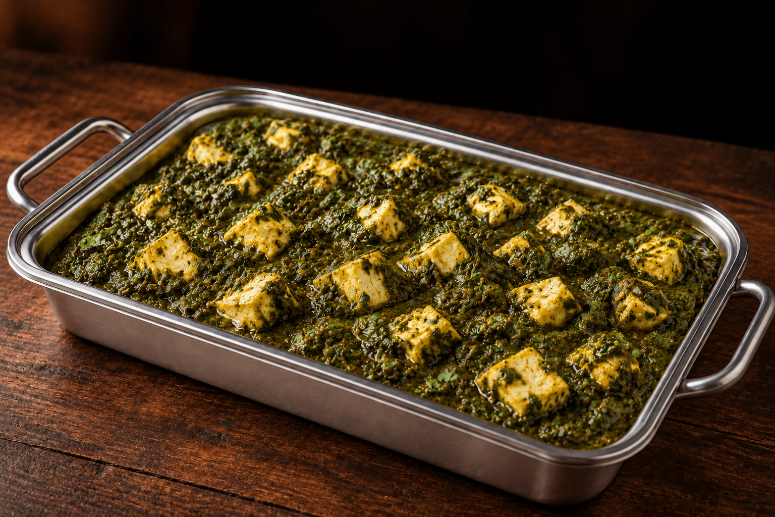 Saag Panner Tray, party tray catering selection at India Oven in El Dorado Hills