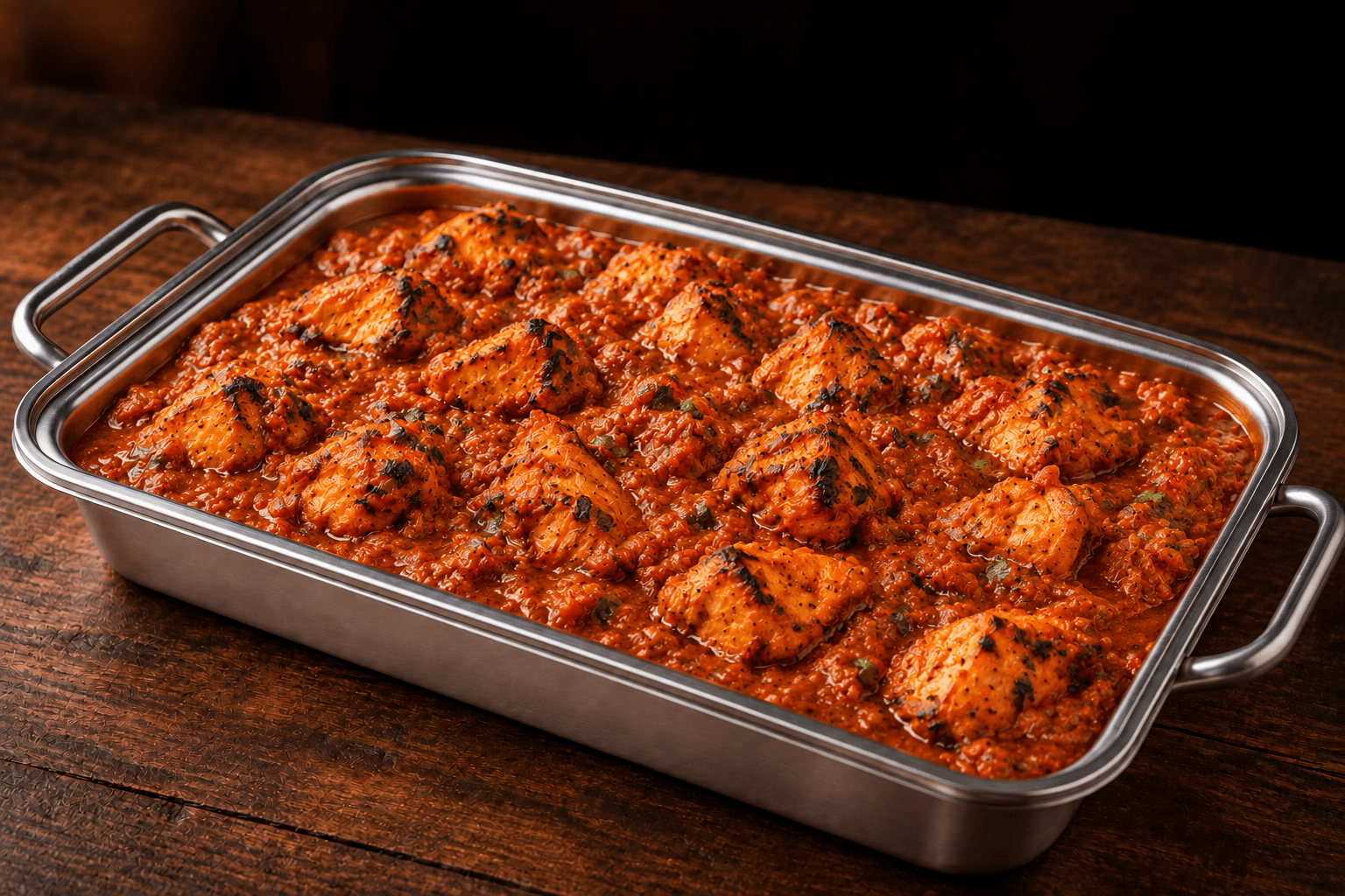 Chicken Tikka Masala Tray, party tray catering selection at India Oven in El Dorado Hills