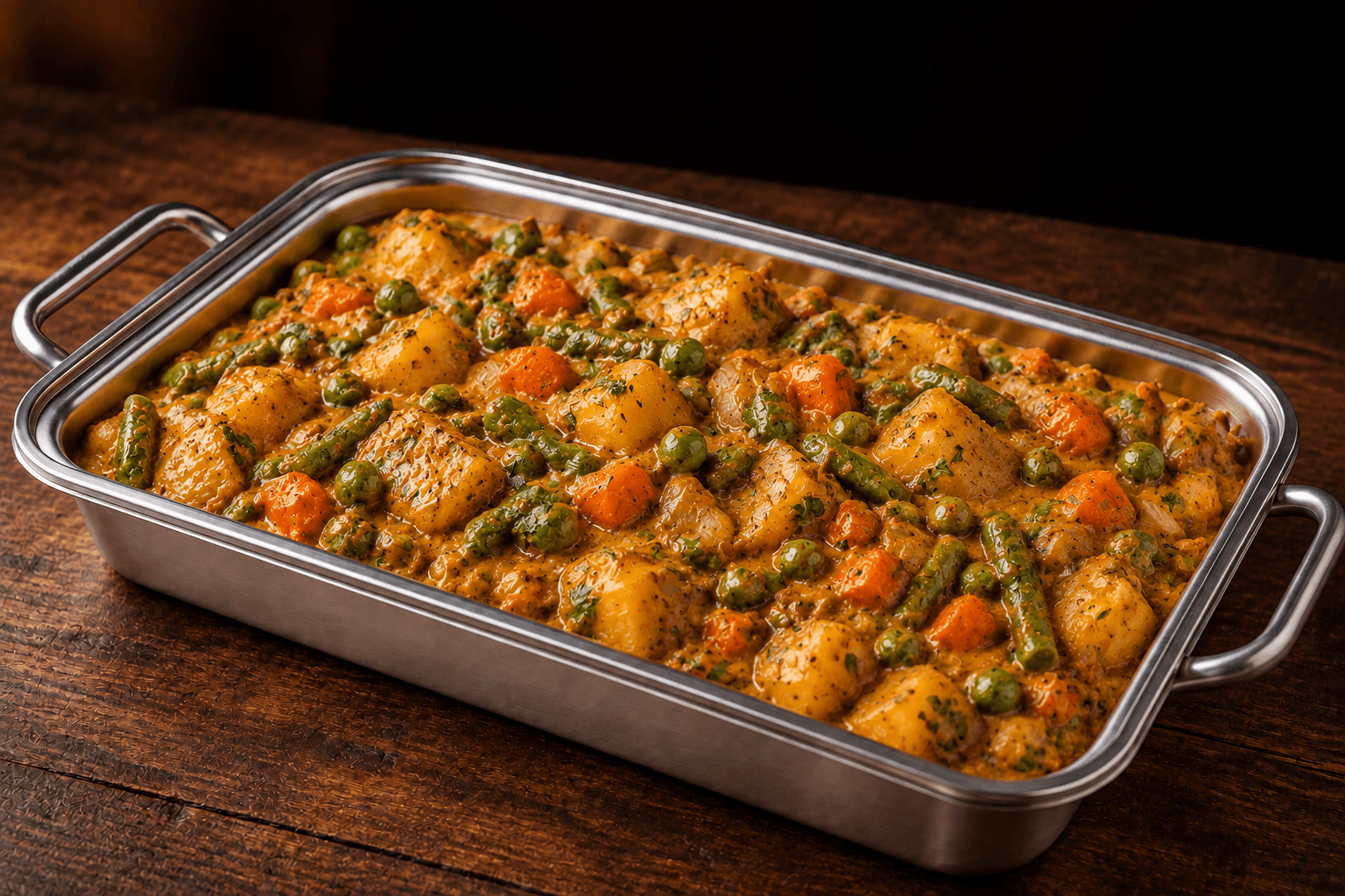 Veg Korma Tray, party tray catering selection at India Oven in El Dorado Hills