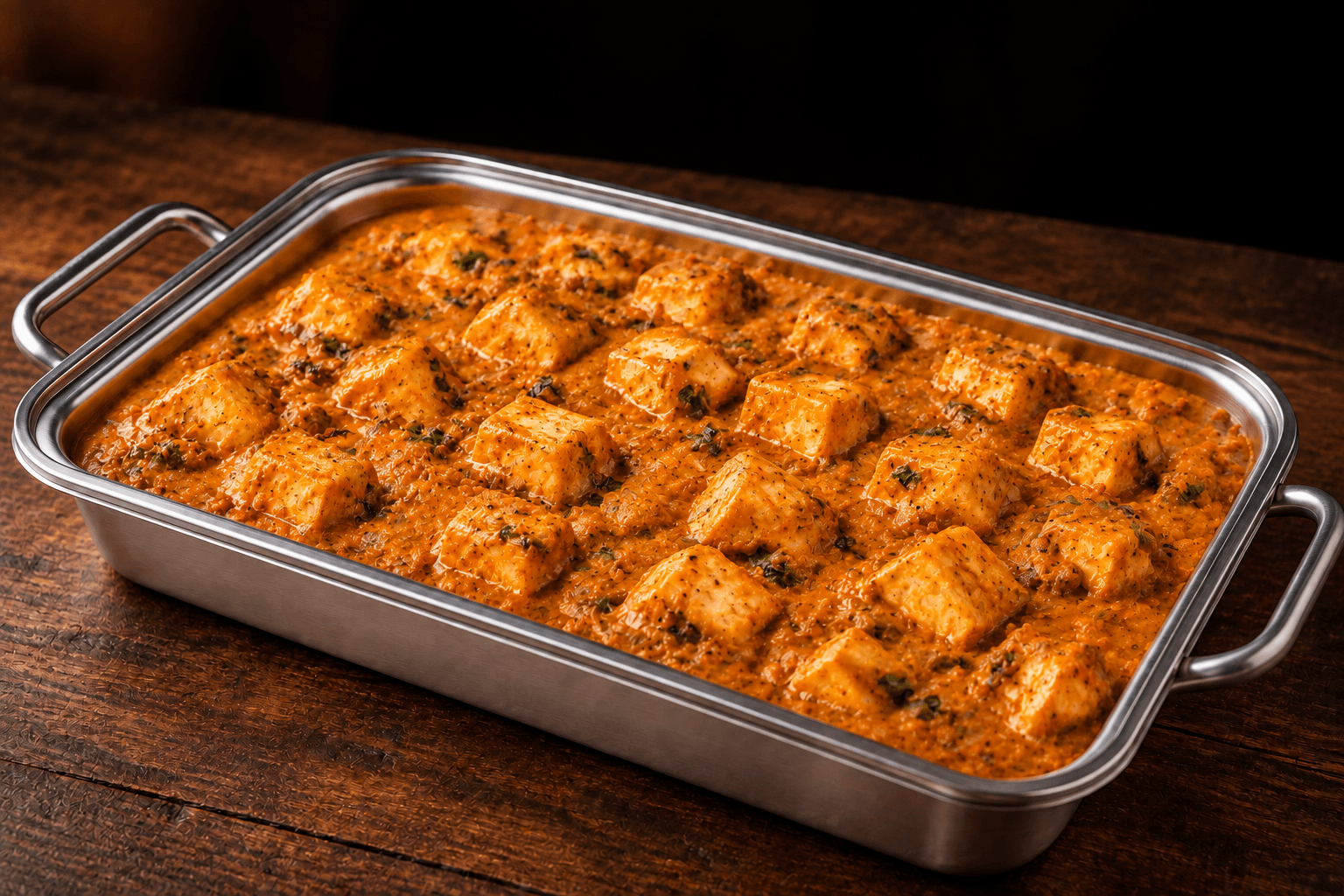 Shahi Paneer Tray, party tray catering selection at India Oven in Roseville