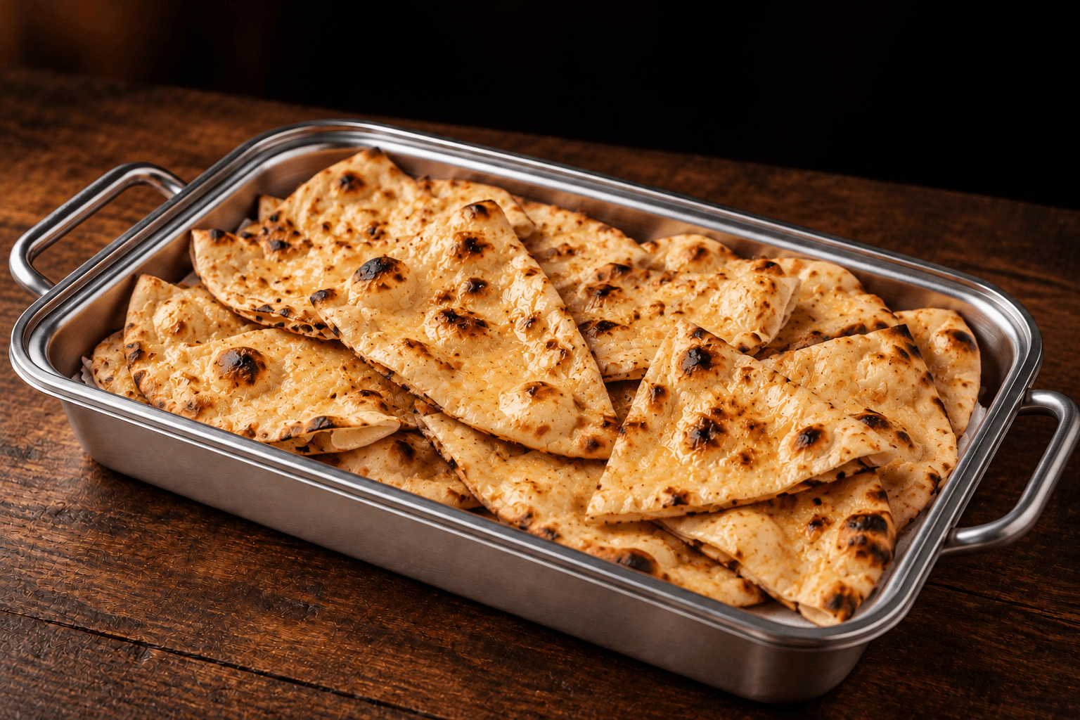 Butter Naan Tray, party tray catering selection at India Oven in Roseville