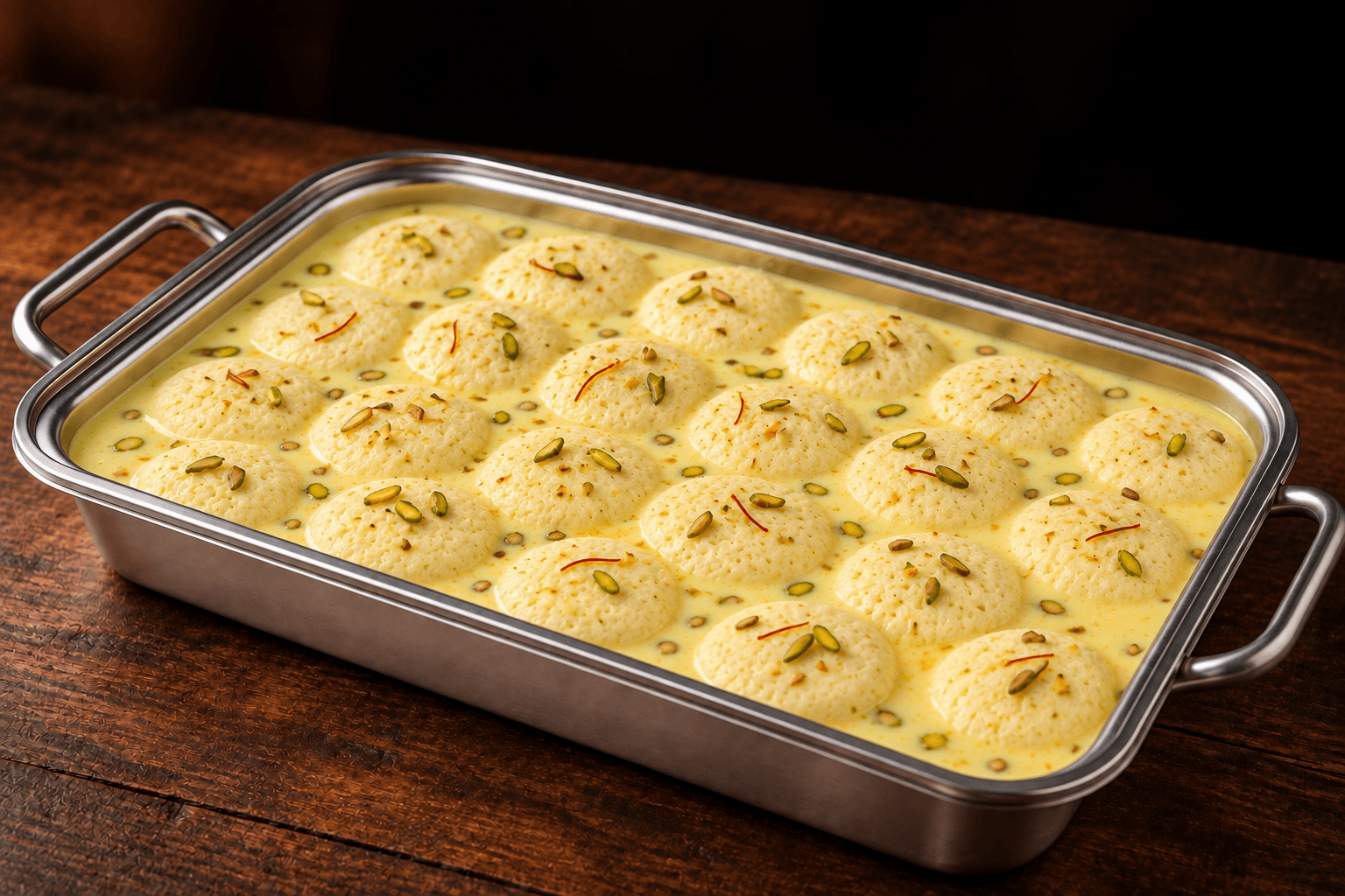 Rasmalai Tray, party tray catering selection at India Oven in Roseville