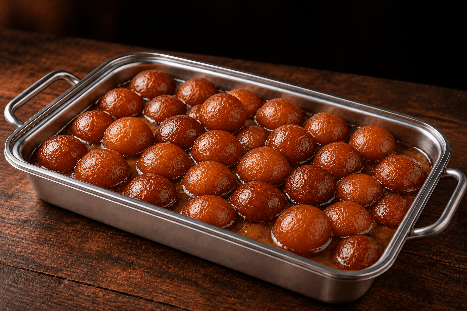 Gulab Jamun Tray, party tray catering selection at India Oven in Roseville