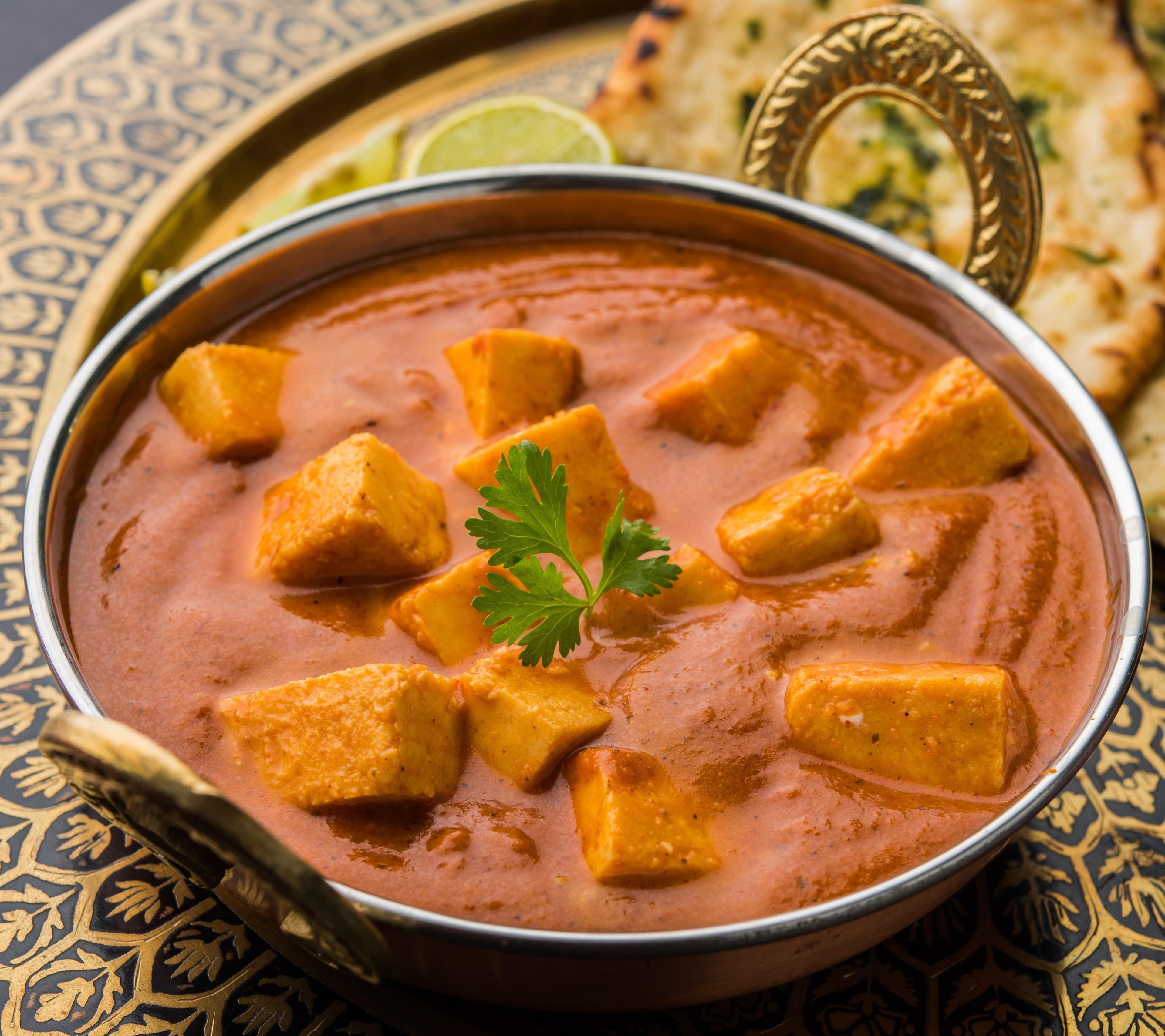 Shahi Paneer, party tray catering selection at India Oven in Auburn