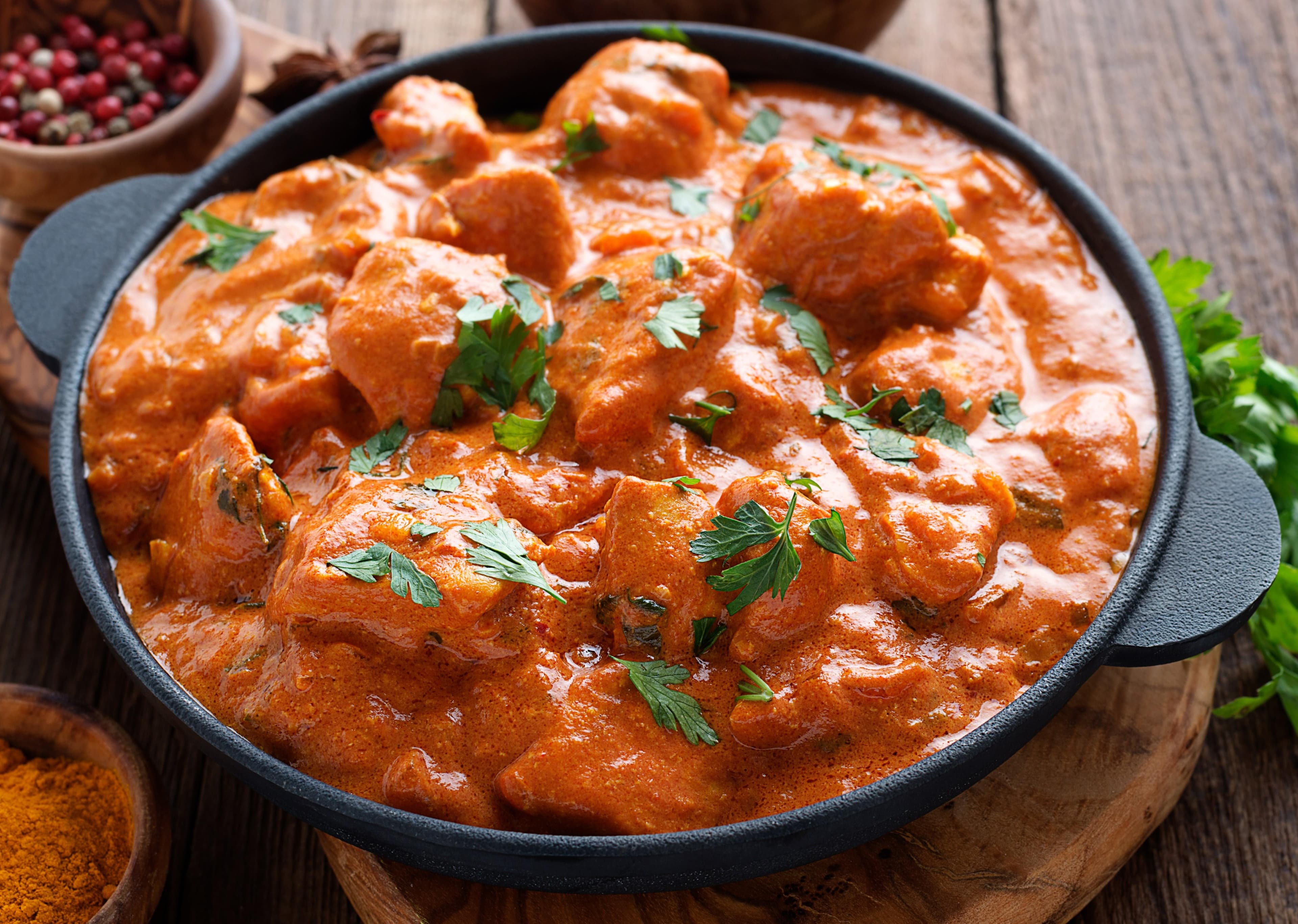 Classic Butter Chicken, party tray catering selection at India Oven in Auburn