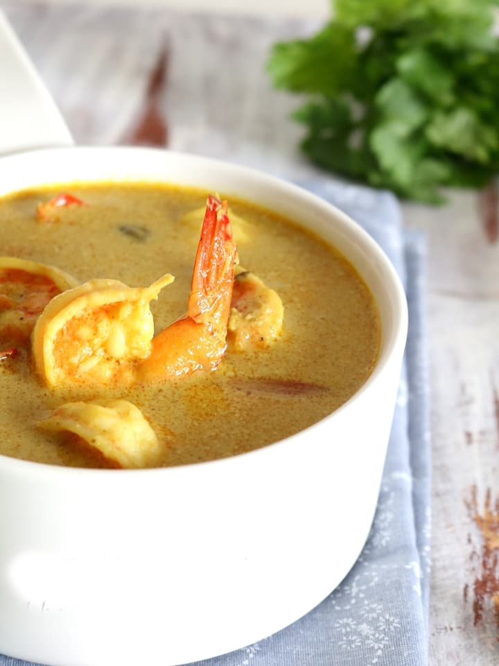Jhinga Malai Curry, party tray catering selection at India Oven in Auburn
