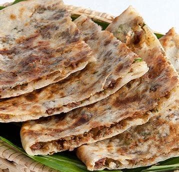 KEEMA NAAN, served at India Oven Elk Grove