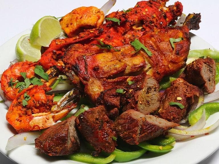 TANDOORI MIX GRILL, served at India Oven Elk Grove