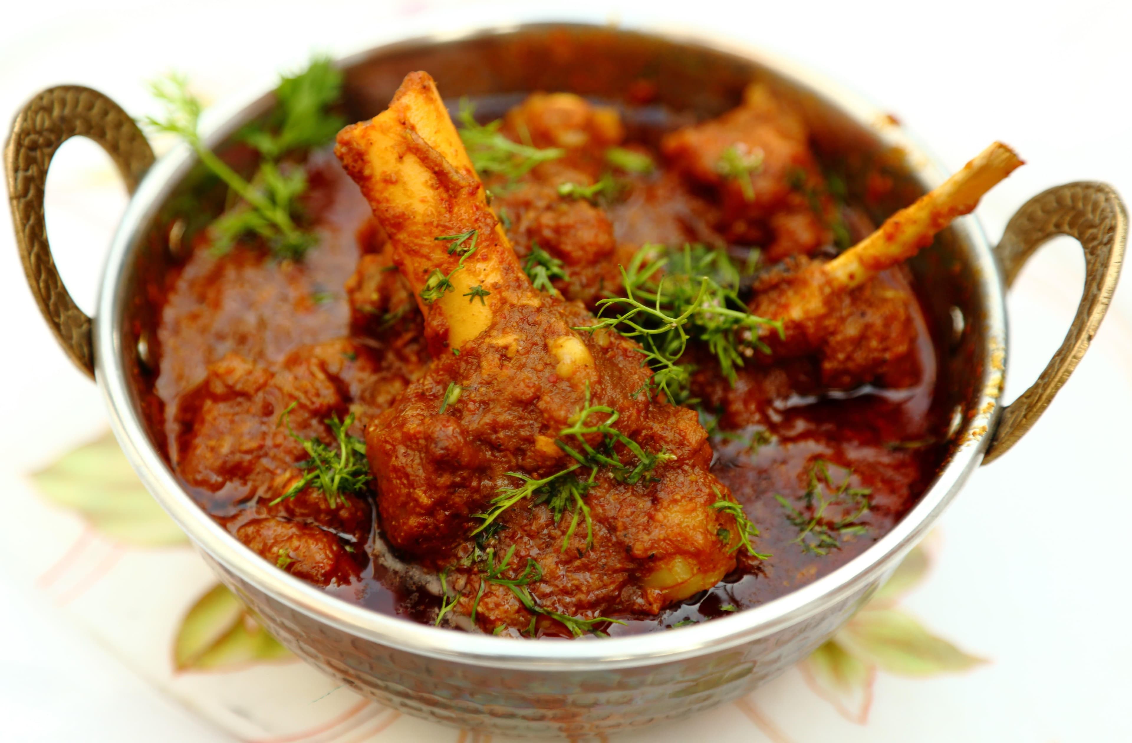 LAMB CURRY, served at India Oven Elk Grove