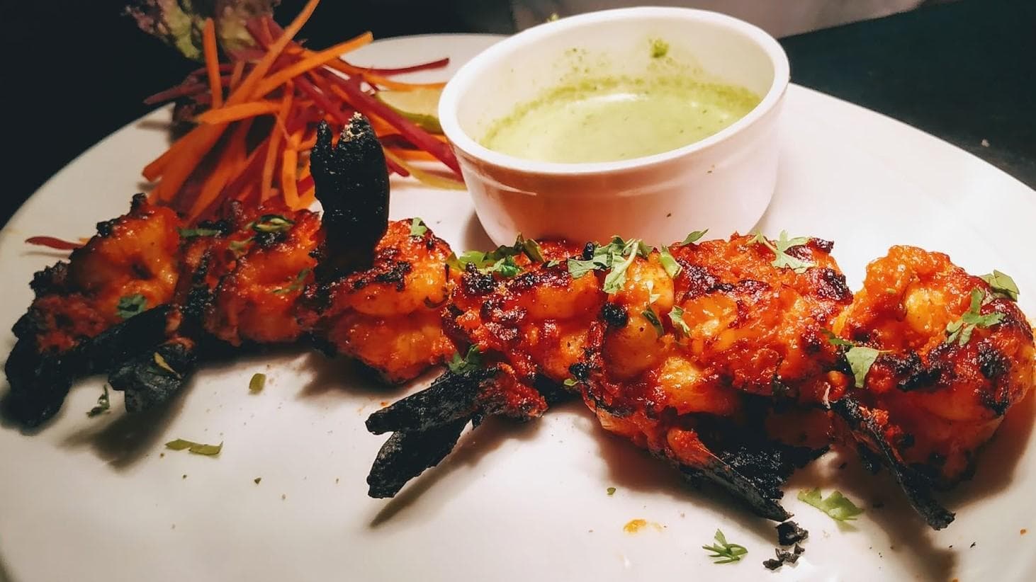 TANDOORI PRAWNS, served at India Oven Elk Grove