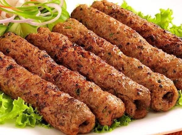 LAMB KA SEEKH KABOB, served at India Oven Elk Grove