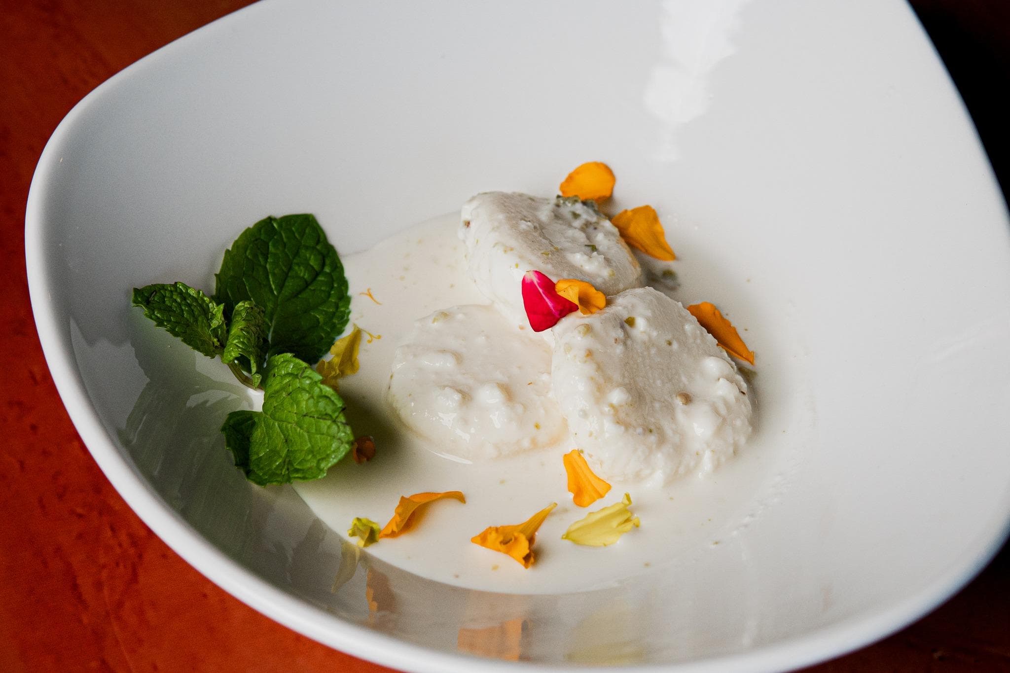RAS MALAI, served at India Oven Elk Grove