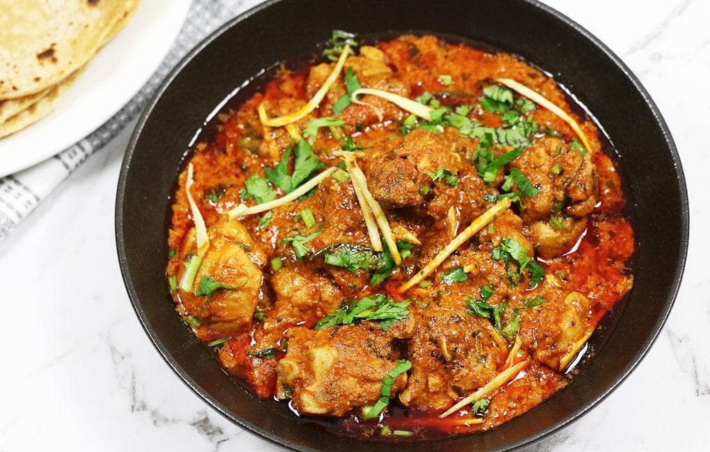 CHICKEN KARAHI, served at India Oven Elk Grove