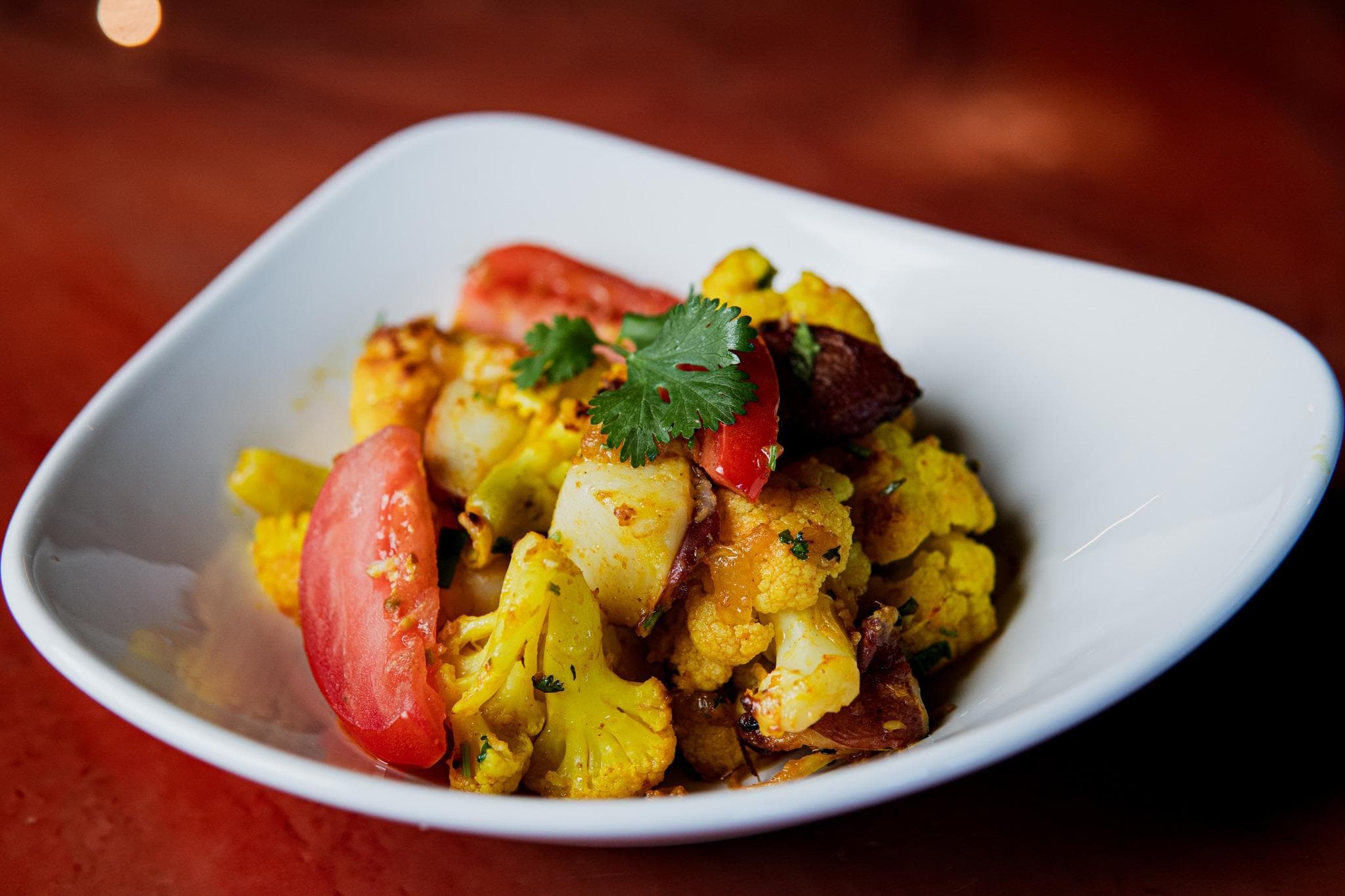 ALOO GOBHI MASALA, served at India Oven Elk Grove