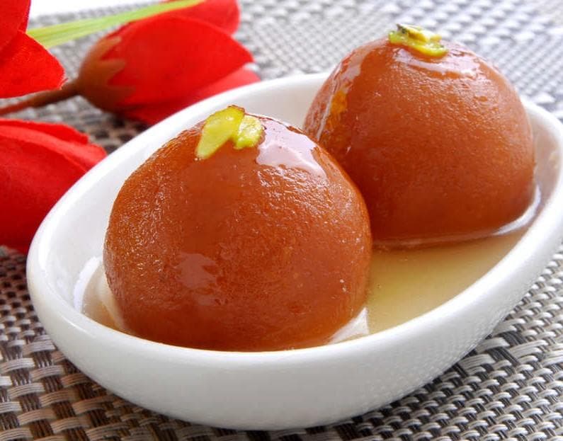 GULAB JAMUN, served at India Oven Elk Grove