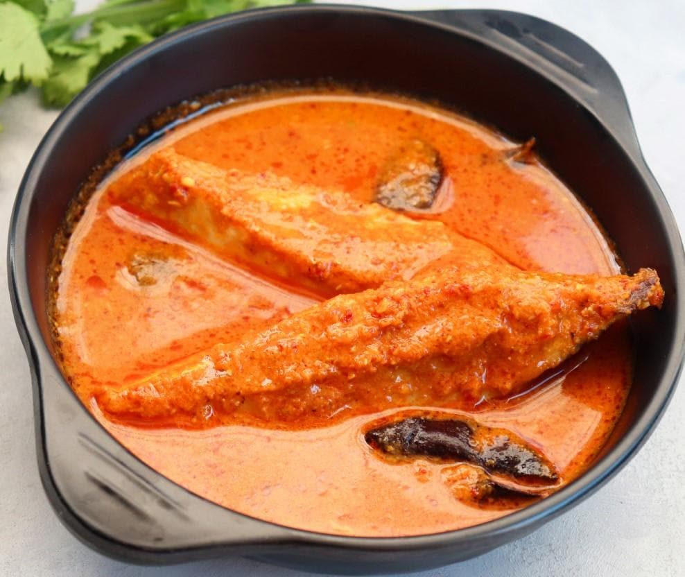 GOAN FISH CURRY, served at India Oven Elk Grove