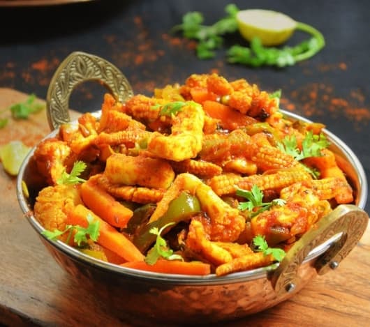 VEGETABLE JALFREZI, served at India Oven Elk Grove