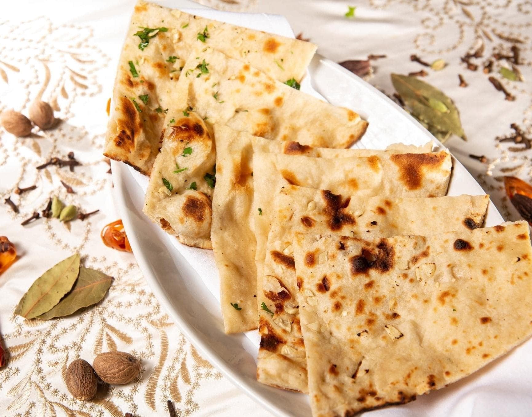 NAAN, served at India Oven Elk Grove