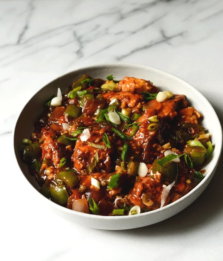 CHILI CHICKEN, served at India Oven Elk Grove