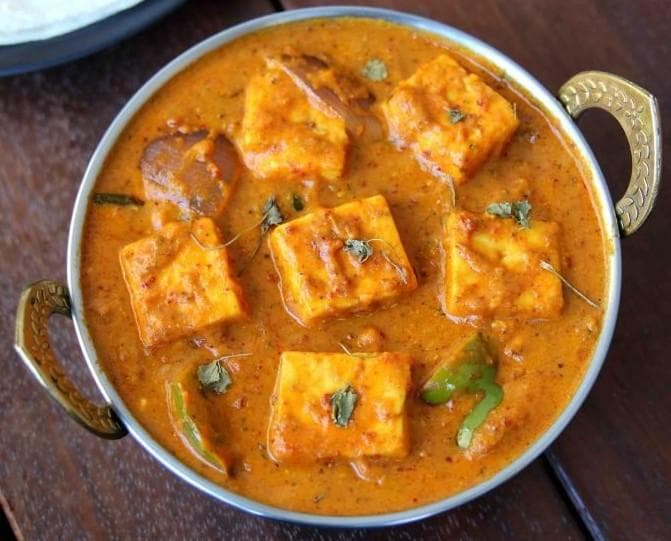 PANEER KADHAI, served at India Oven Elk Grove