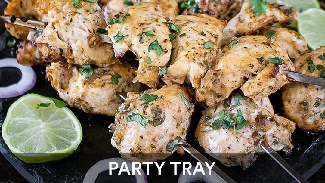 Malai Tikka Tray, party tray catering selection at India Oven in Sacramento