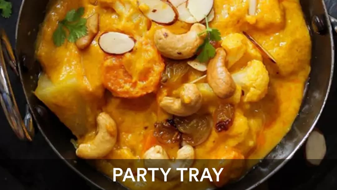 Veg Korma Tray, party tray catering selection at India Oven in El Dorado Hills
