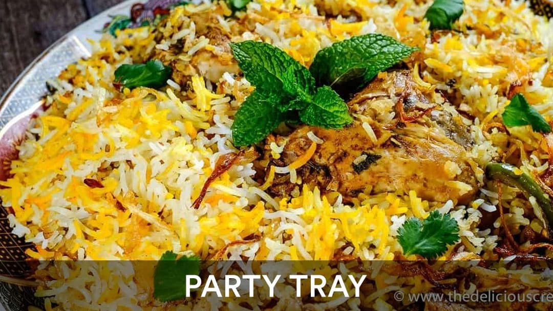 Chicken Biryani Tray, party tray catering selection at India Oven in Grass Valley