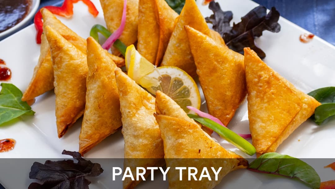 Veg Samosa Tray, party tray catering selection at India Oven in Roseville