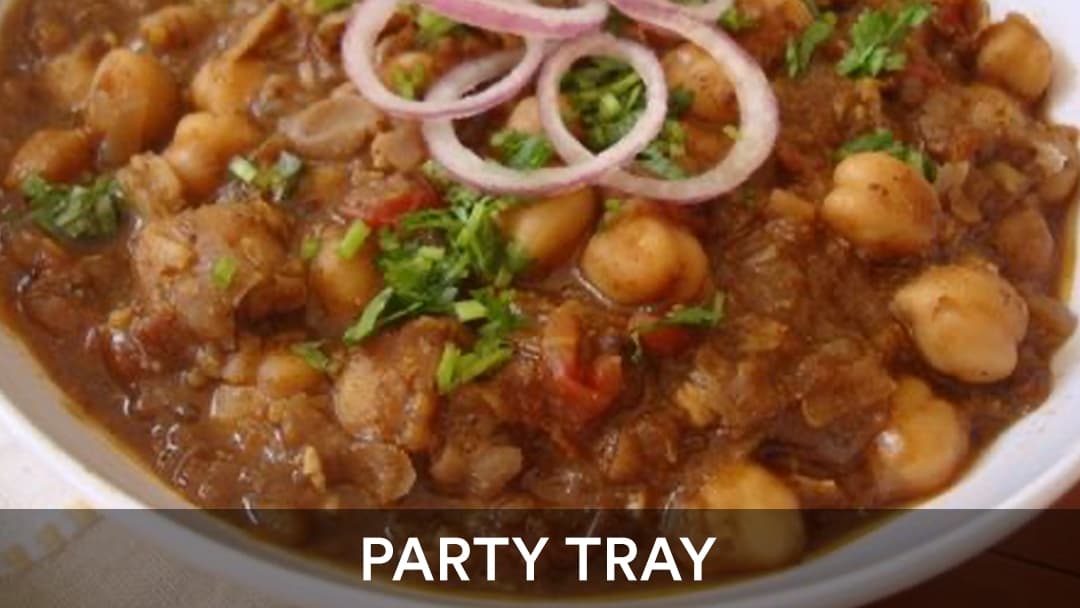 Chole Tray, party tray catering selection at India Oven in Roseville