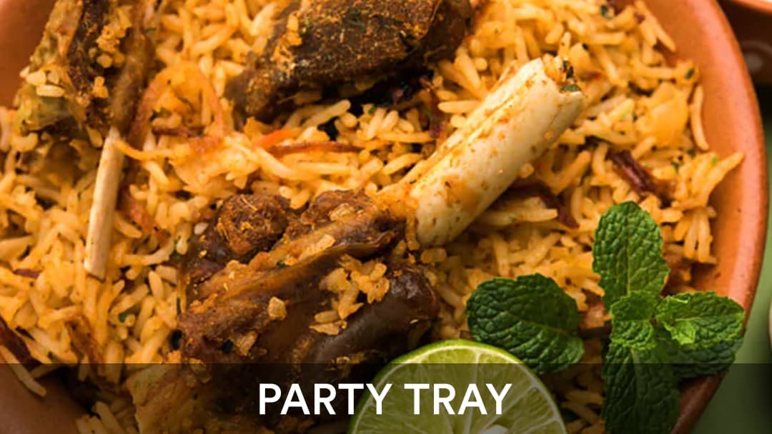 Lamb Biyani Tray, party tray catering selection at India Oven in Roseville