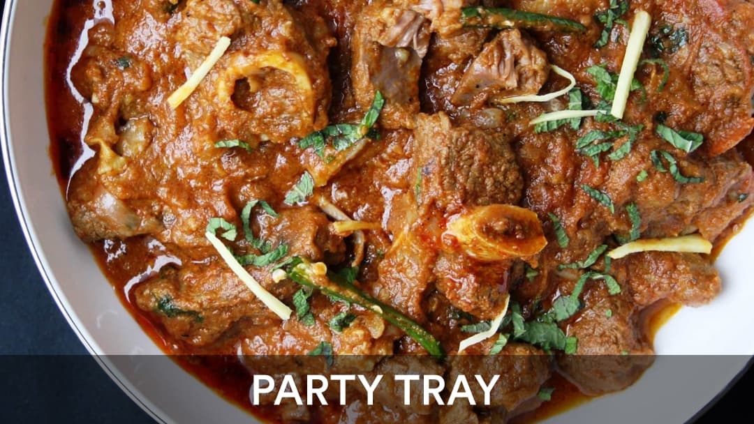 Lamb Curry Tray, party tray catering selection at India Oven in Roseville