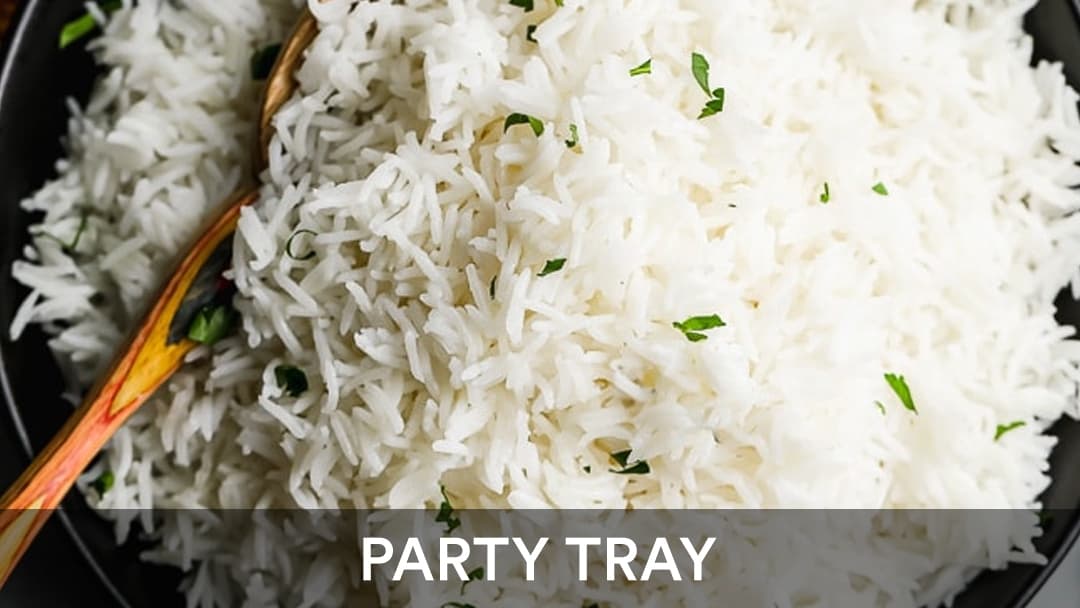 Basmati Rice Tray, party tray catering selection at India Oven in Roseville