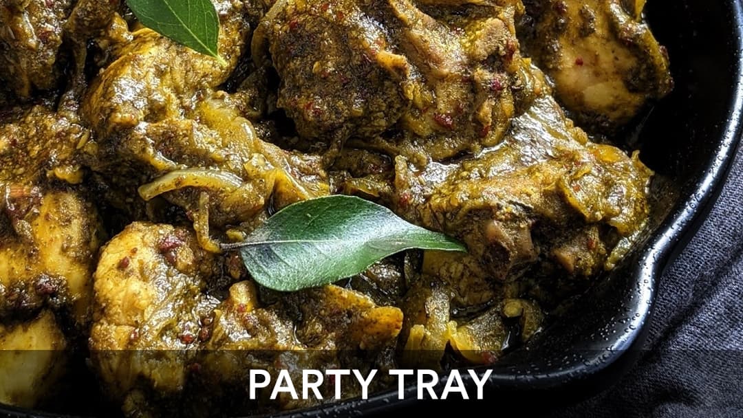 Spiced Curry Leaf Chicken Tray, party tray catering selection at India Oven in Roseville